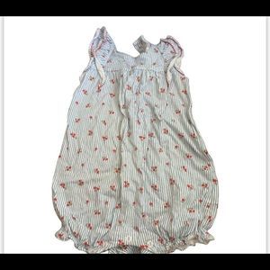 Carter’s blue floral striped rompers size 18 months